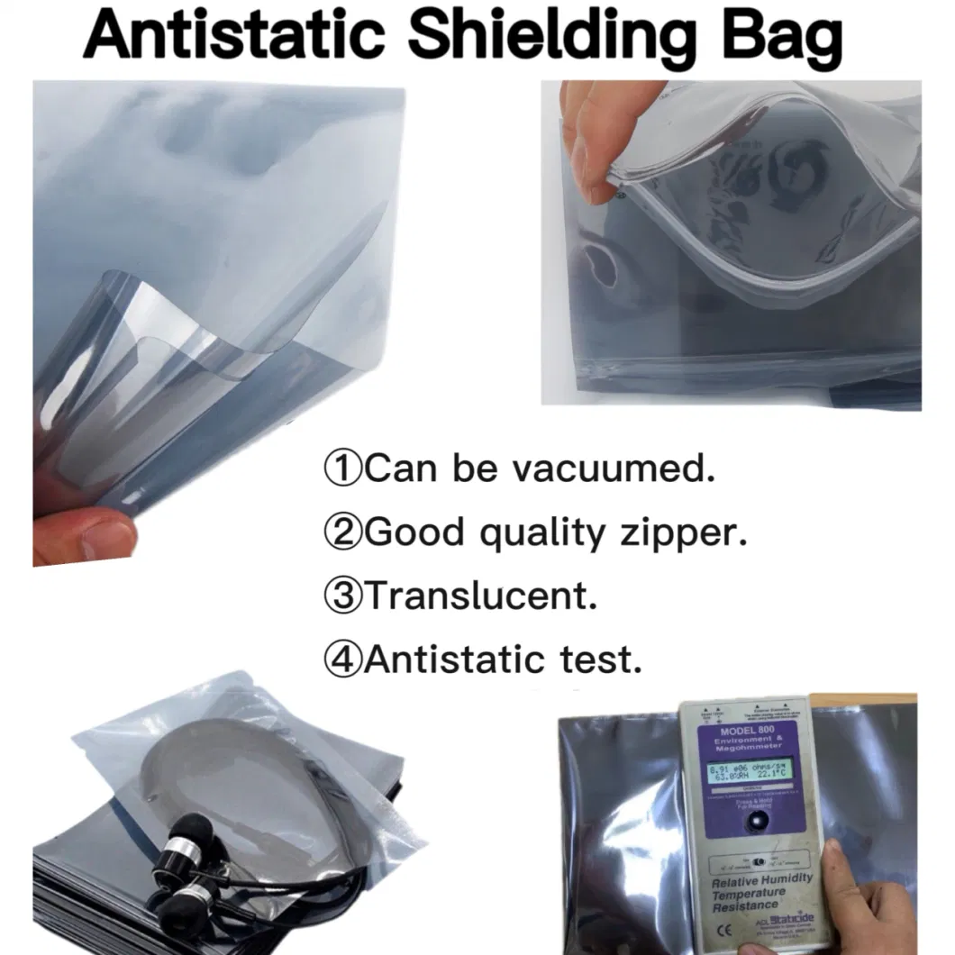 Customized APET / PE Material for Sensitive Electronic Components ESD Anti Static Shielding Bags